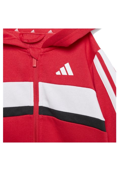 Adidas Tiberio Colorblock 3-Stripes Fleece Tracksuit Black Red Infant ADIDAS CORE | Tracksuits | KC6003-